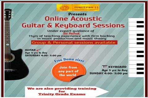 Mantras11 Online Acoustic Guitar and Keyboard Session